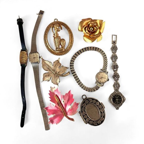 Vintage Craft Jewelry & Watches Lot - Picture 1 of 6